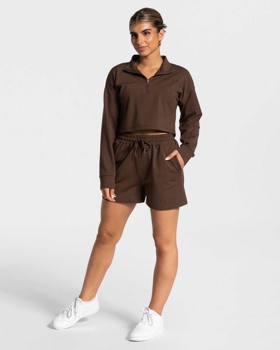 TEVEO Charming Oversized Shorts Braun | OTFM-47136