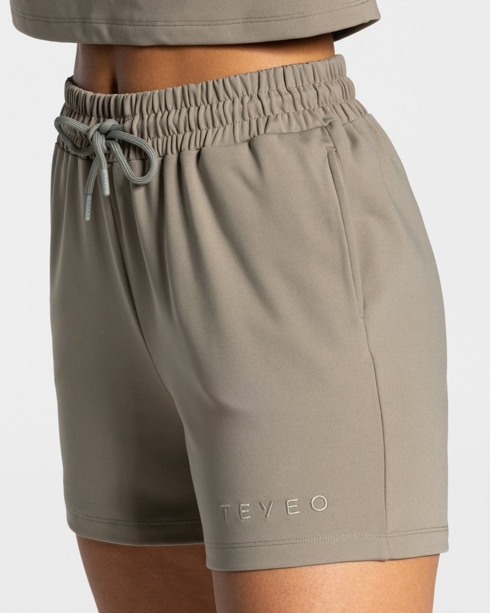 TEVEO Charming Oversized Shorts Hnědožlutý | XLIS-93614