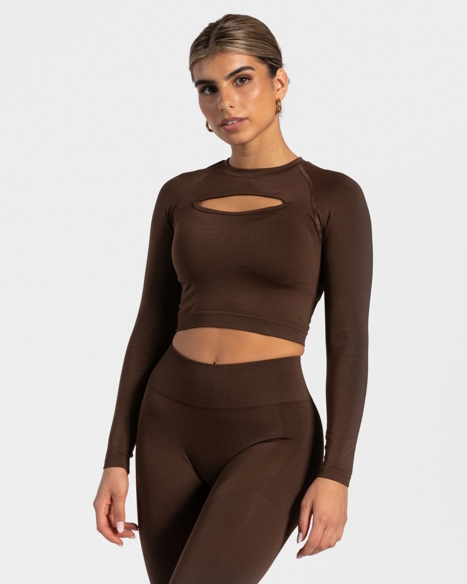TEVEO Charming Scrunch Leggings Braun | OSJZ-15930