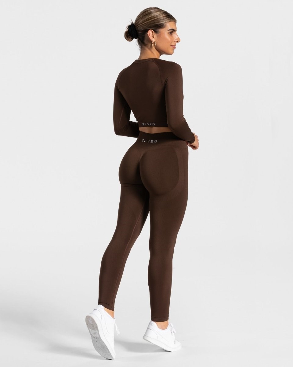 TEVEO Charming Scrunch Leggings Braun | OSJZ-15930
