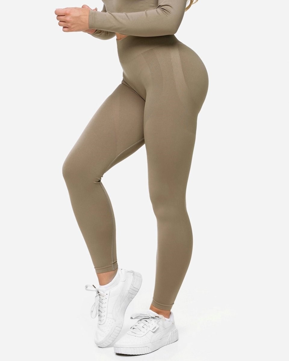 TEVEO Charming Scrunch Leggings Hnědožlutý | RANK-74615