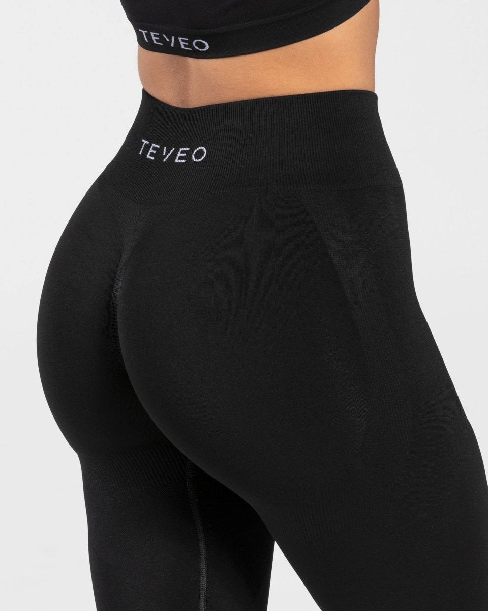 TEVEO Charming Scrunch Leggings Černé | EDKA-96085