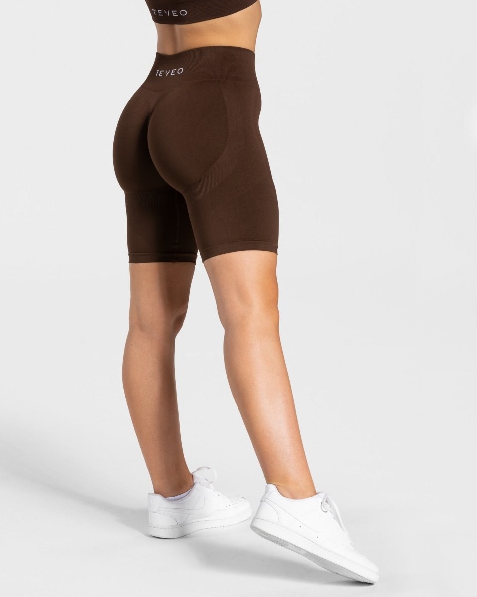 TEVEO Charming Scrunch Shorts Braun | ENBM-54168