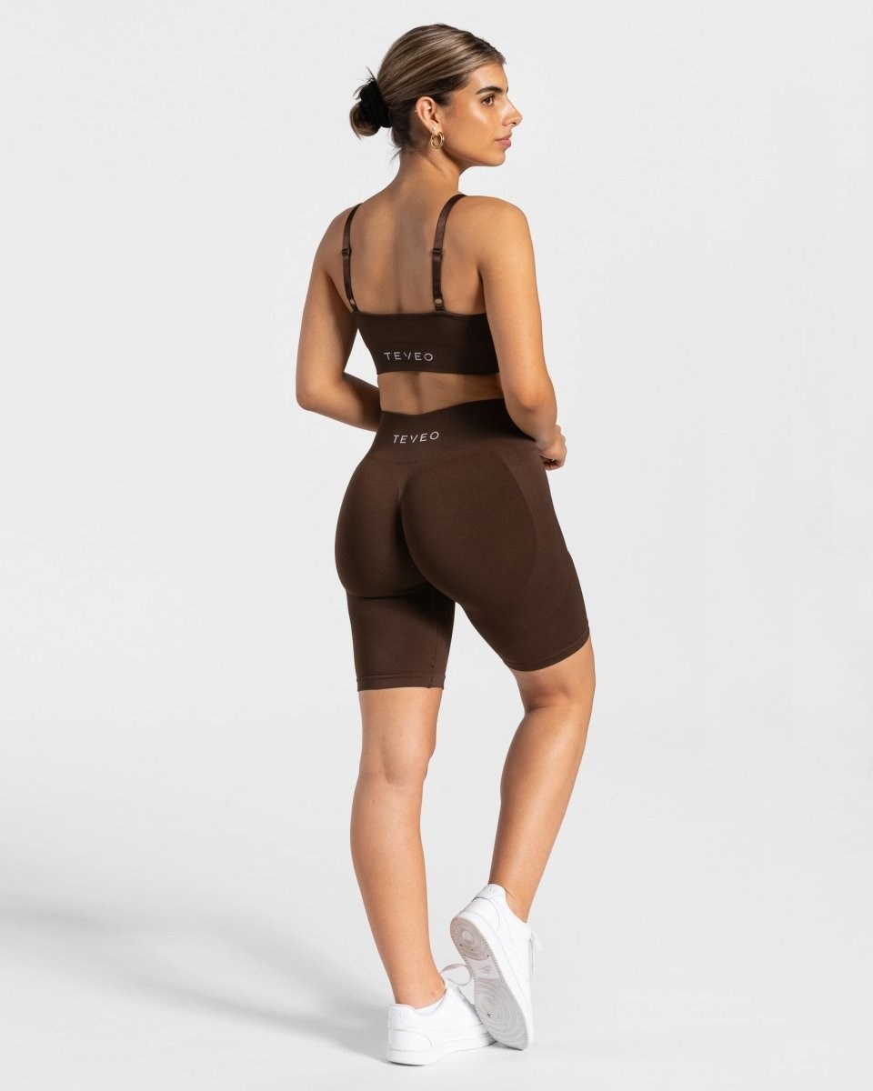 TEVEO Charming Scrunch Shorts Braun | ENBM-54168