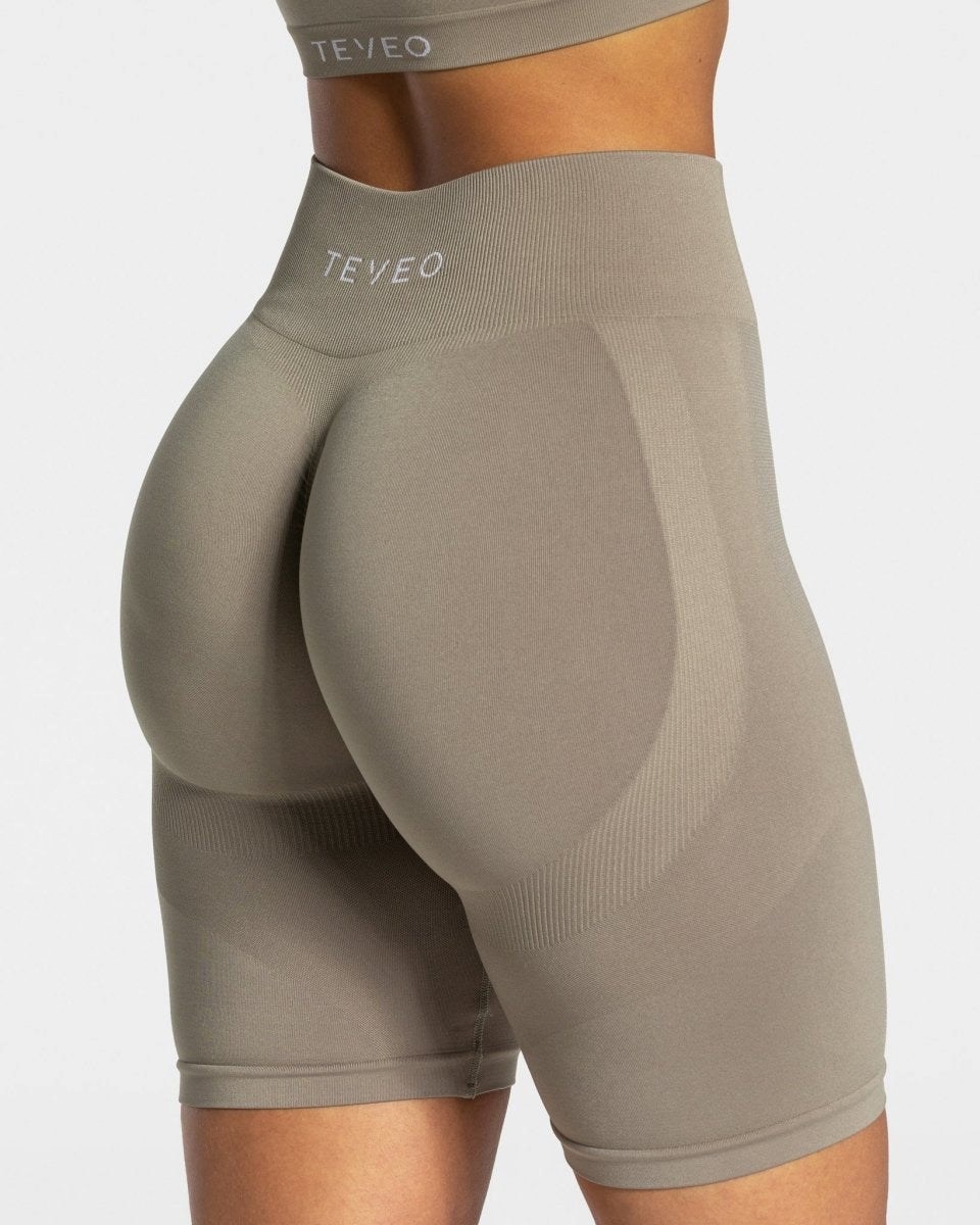 TEVEO Charming Scrunch Shorts Hnědožlutý | HAVL-94318