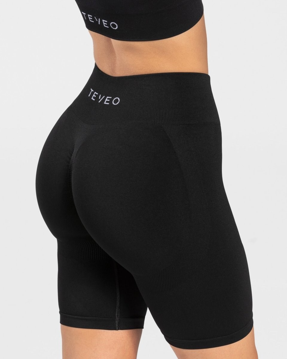 TEVEO Charming Scrunch Shorts Černé | IMLX-05217