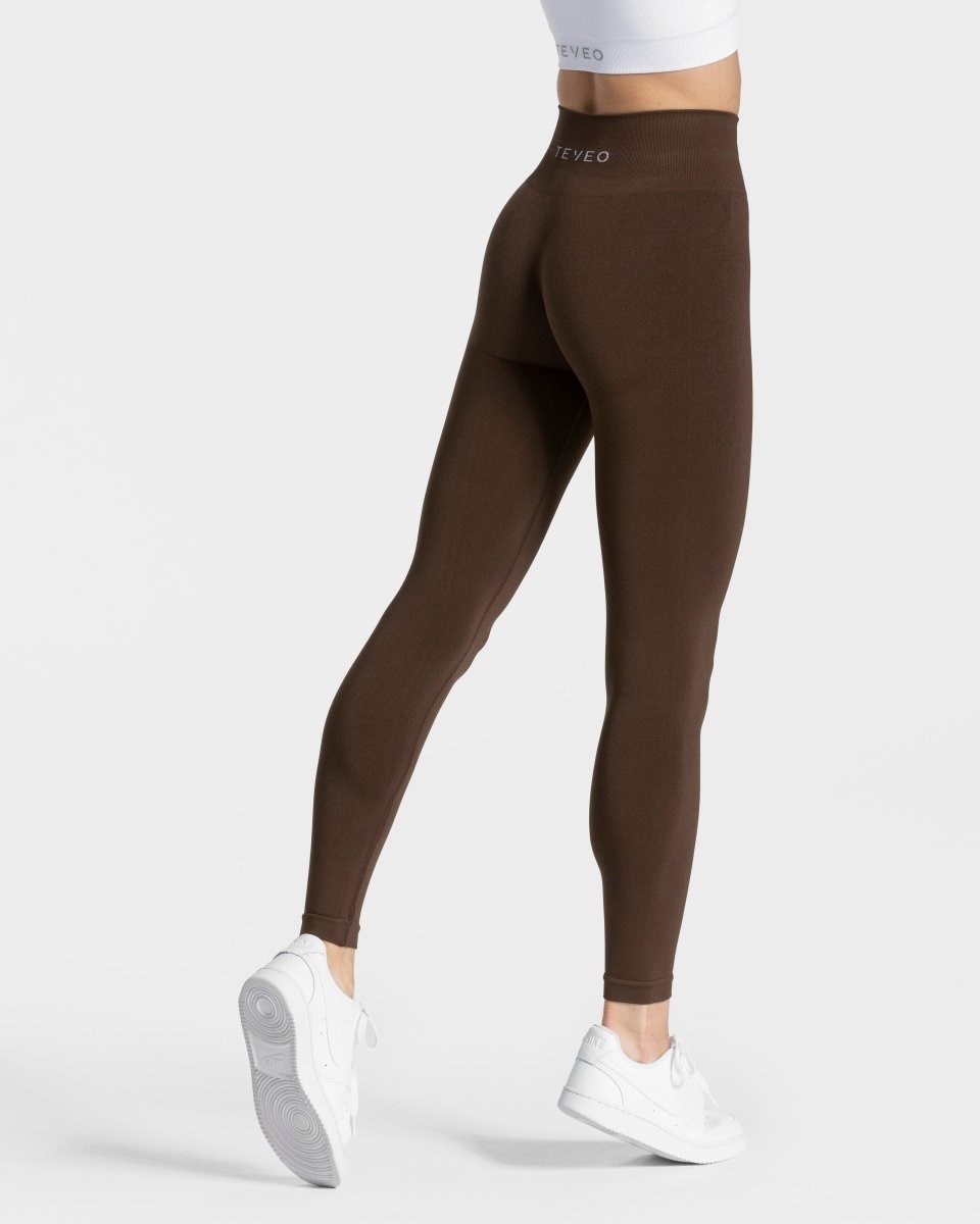 TEVEO Classy Leggings Tmavě Hnědé | MONX-95273