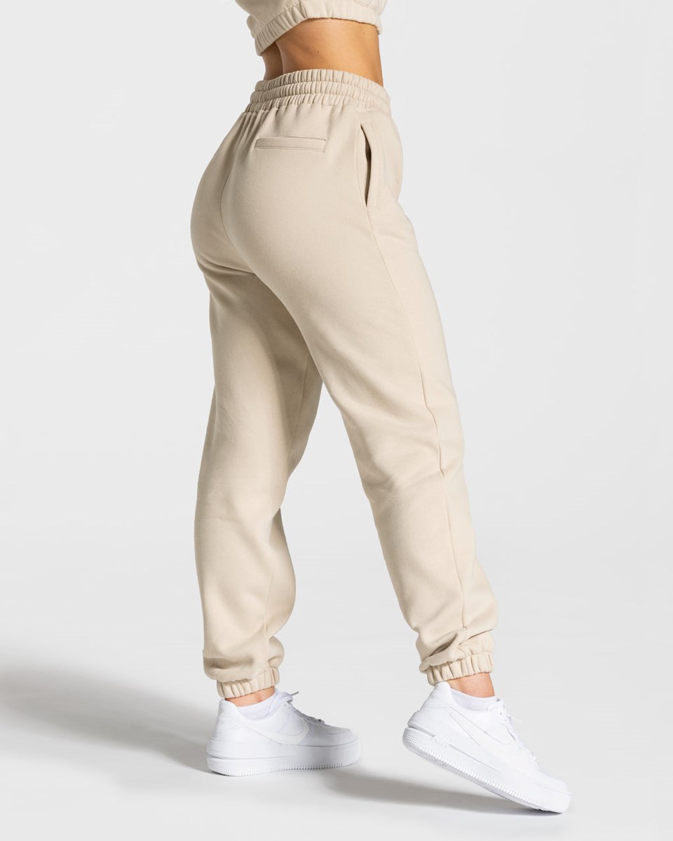 TEVEO College Oversized Jogger Béžový | KYFM-94132