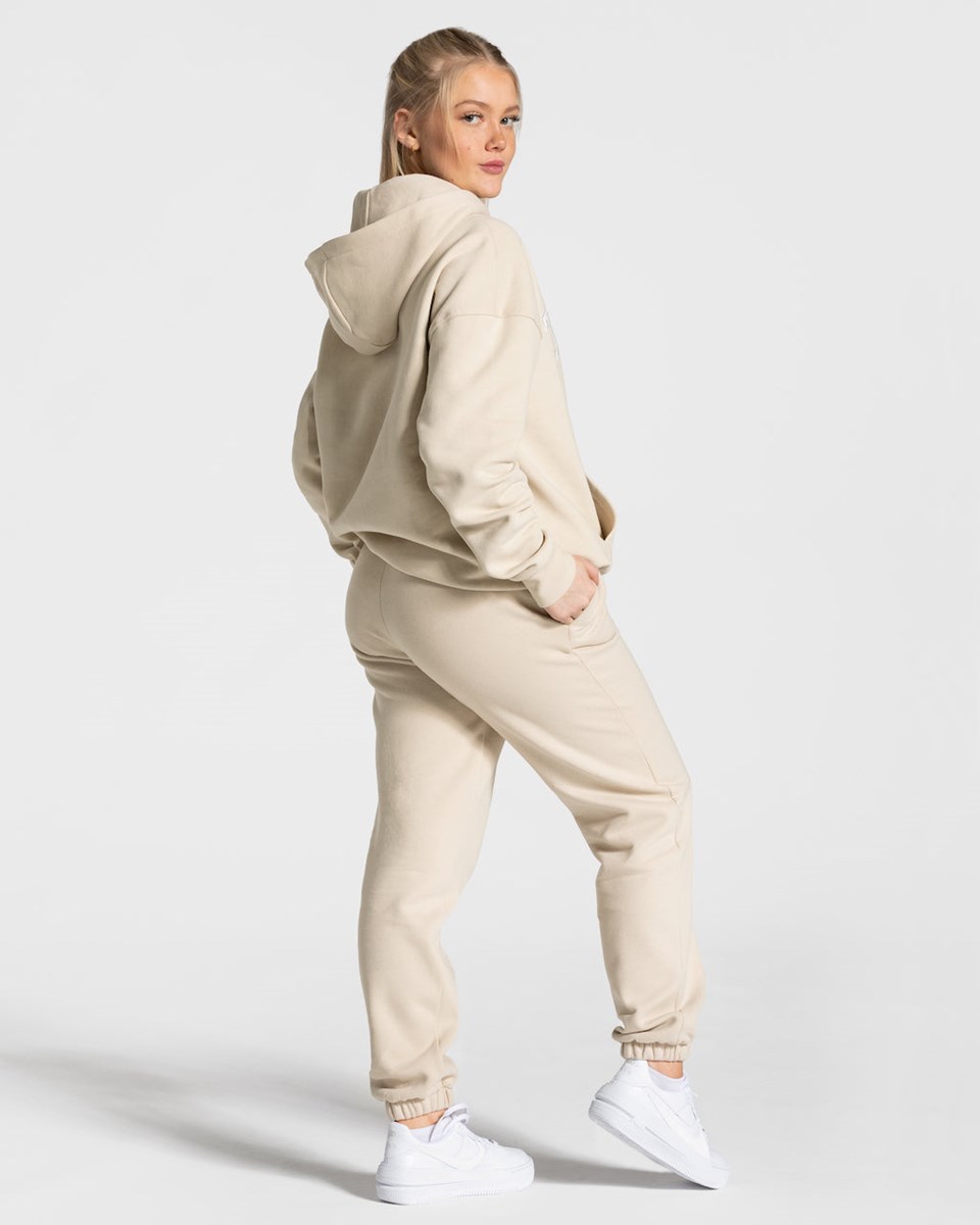 TEVEO College Oversized Jogger Béžový | KYFM-94132