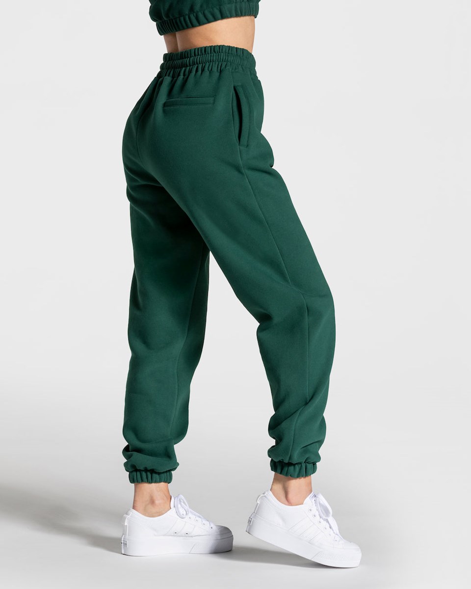 TEVEO College Oversized Jogger Tmavě Zelene | FLTZ-35706