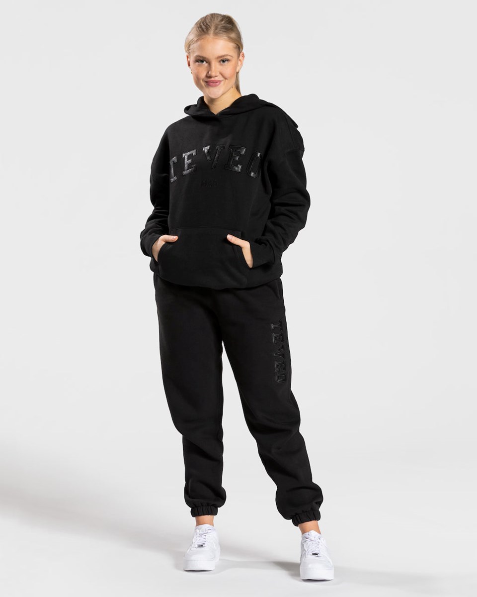 TEVEO College Oversized Jogger Černé | NAER-69184
