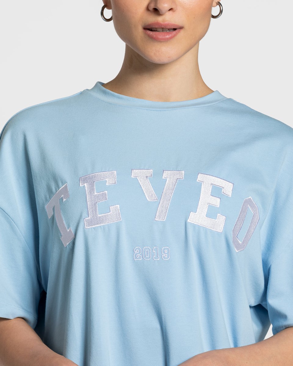 TEVEO College Oversized T-Shirt Blankyt | JLWQ-13820