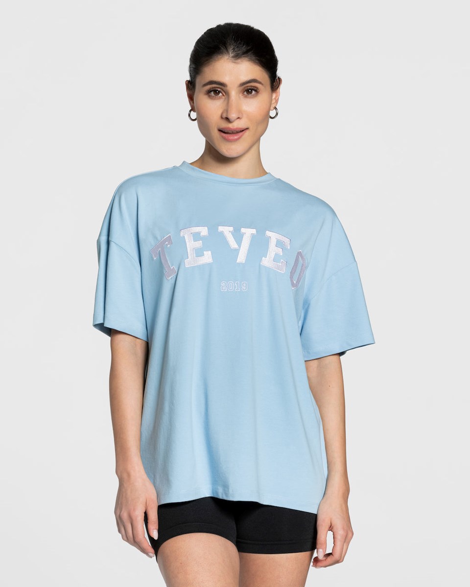 TEVEO College Oversized T-Shirt Blankyt | JLWQ-13820