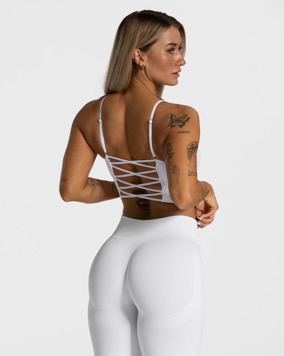 TEVEO Elegantní Cross Top Bílé | DCQV-74269
