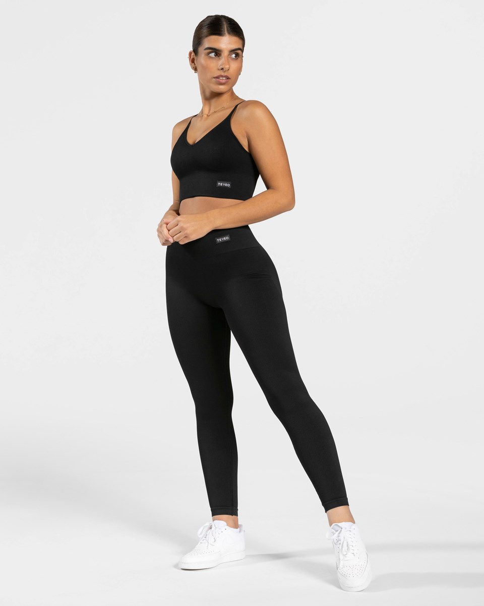 TEVEO Elegantní Cross Top Černé | LUCE-21749