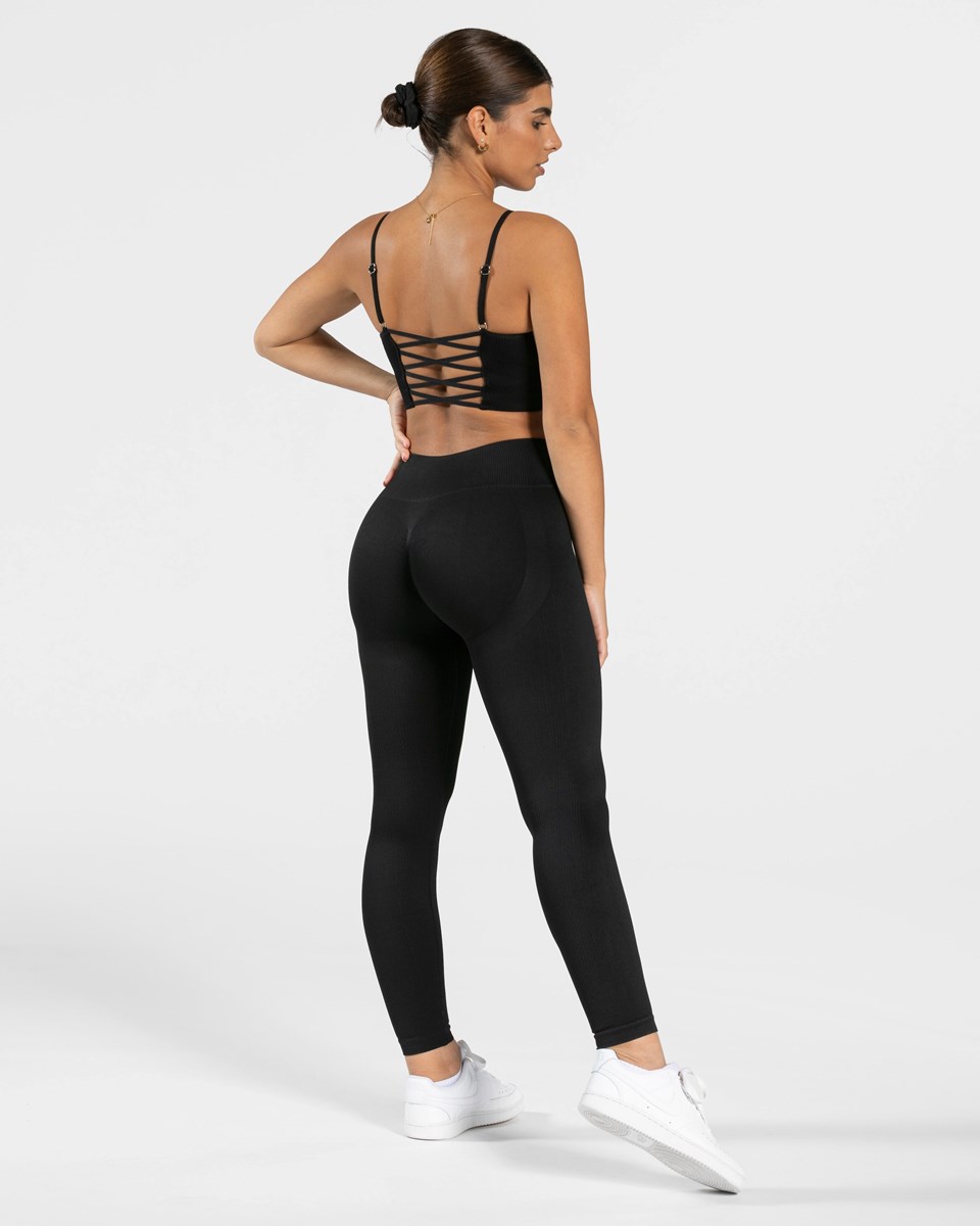 TEVEO Elegantní Cross Top Černé | LUCE-21749
