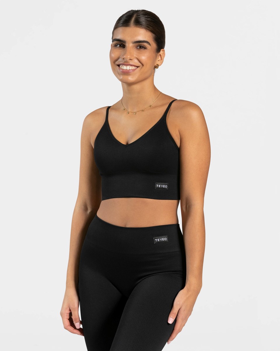 TEVEO Elegantní Cross Top Černé | LUCE-21749