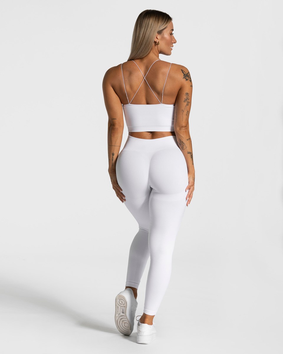 TEVEO Elegantní Páskové Top Bílé | TALY-15079