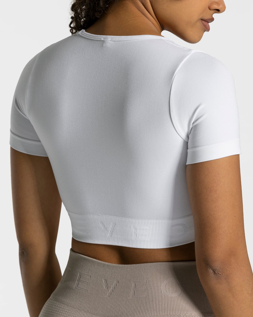 TEVEO Focus Crop Top Bílé | IYUT-01687