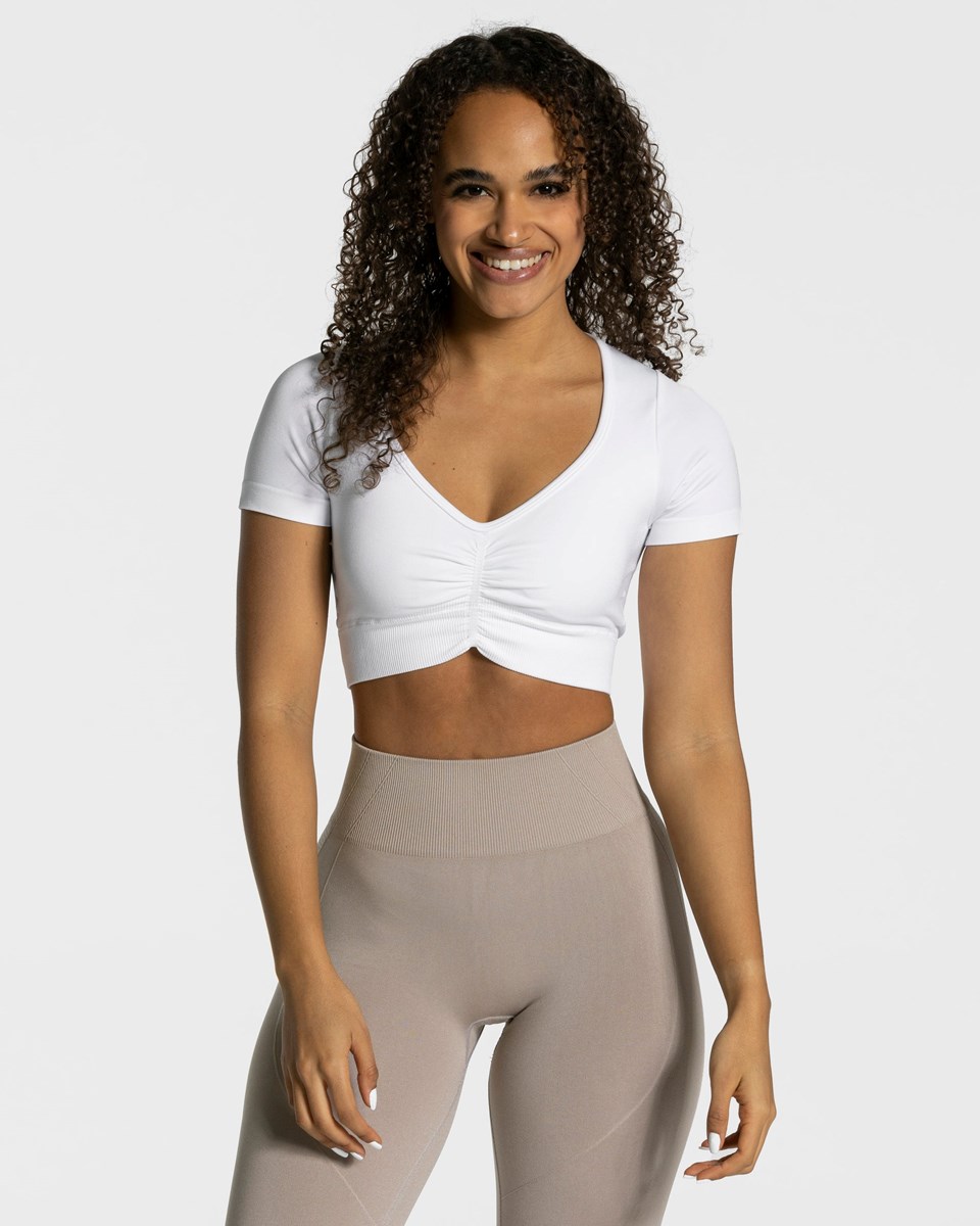 TEVEO Focus Crop Top Bílé | IYUT-01687