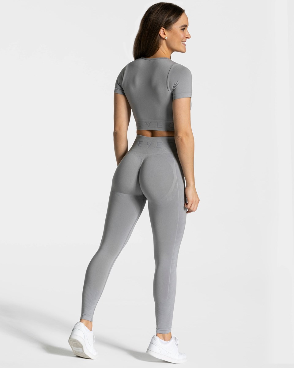 TEVEO Focus Crop Top Gray | CUKF-67248
