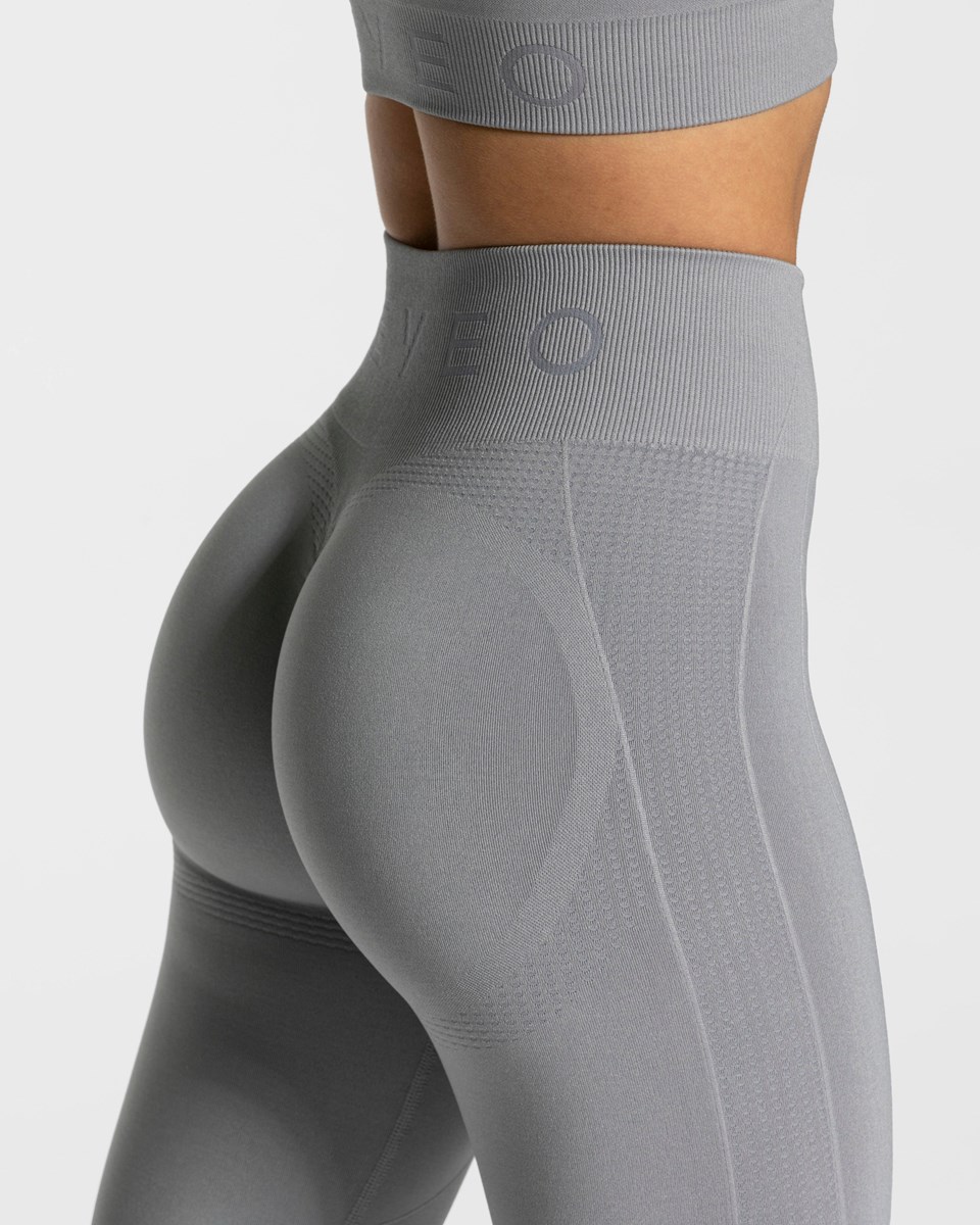 TEVEO Focus Scrunch Leggings Gray | UZQX-59214