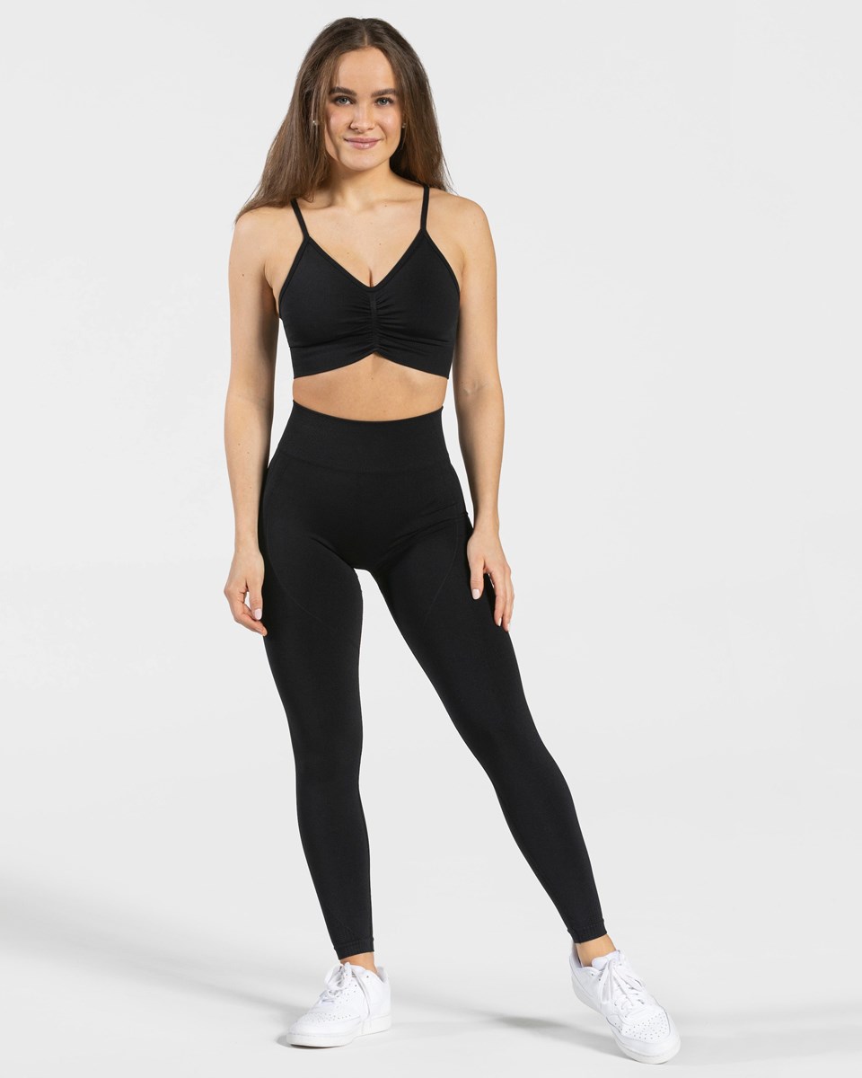 TEVEO Focus Scrunch Leggings Černé | MHWK-48620