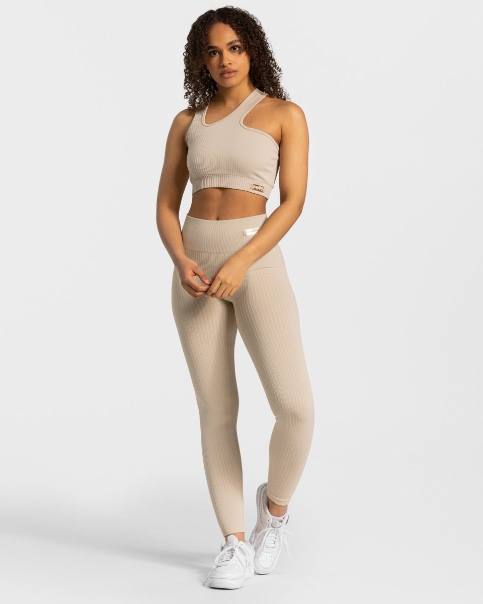 TEVEO Golden Asymmetric Top Béžový | YUFQ-32946