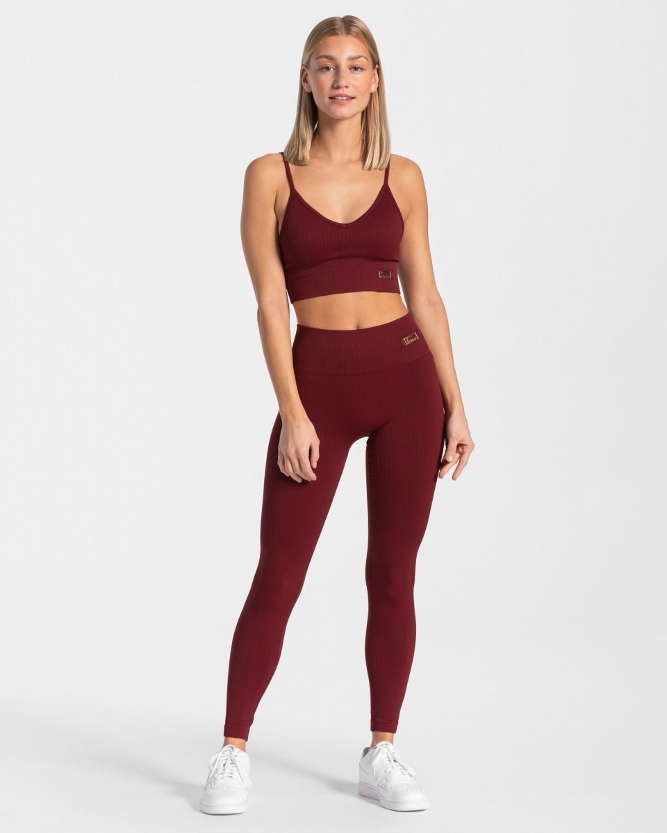 TEVEO Golden Leggings Bordeaux | ODPF-86427