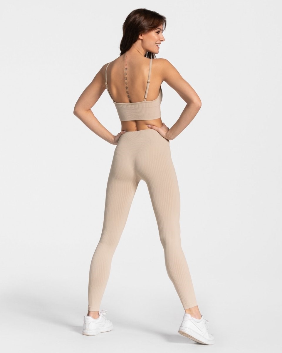 TEVEO Golden Leggings Béžový | VBSA-42867