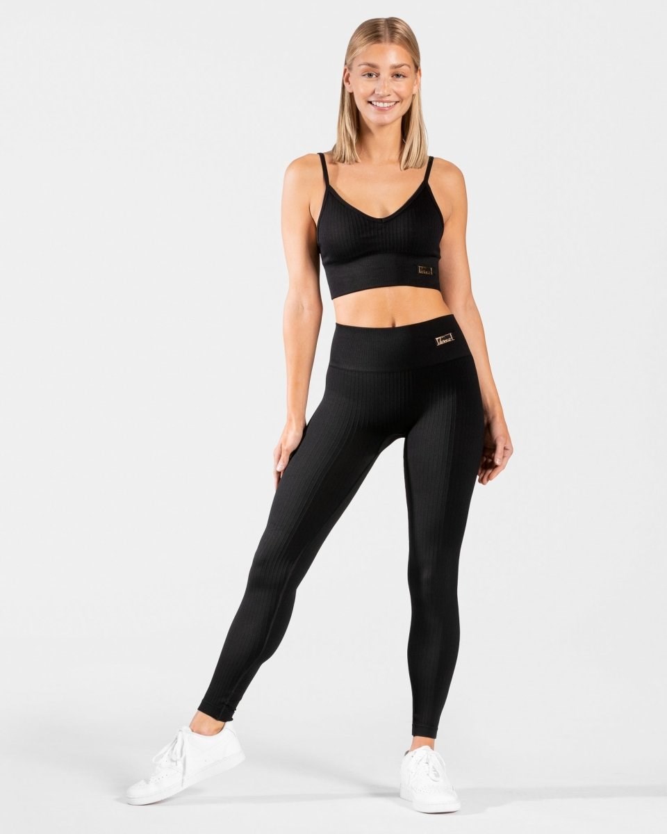 TEVEO Golden Leggings Černé | YMJX-06531