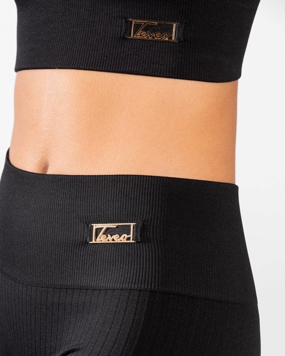 TEVEO Golden Leggings Černé | YMJX-06531