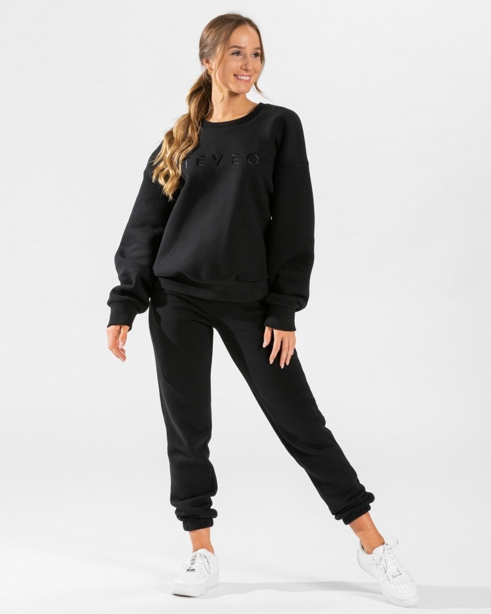 TEVEO Iconic Oversized Jogger Černé | RVDY-35679