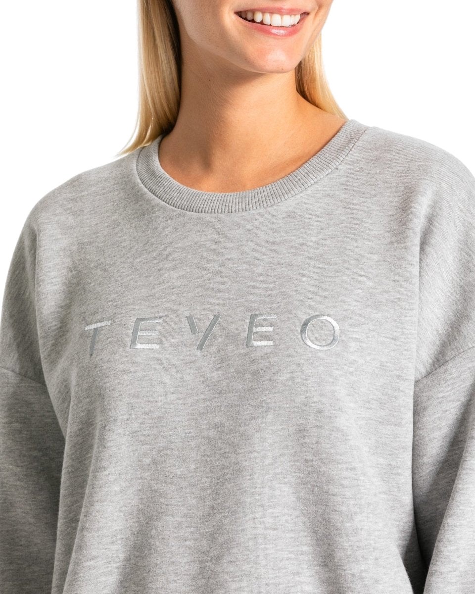 TEVEO Iconic Oversized Svetrové Gray | UIJF-27951