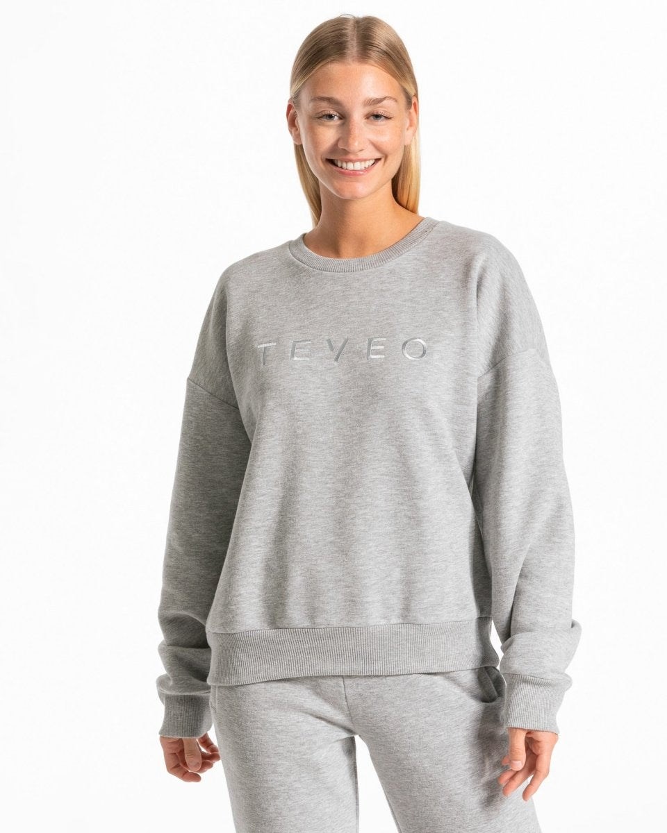 TEVEO Iconic Oversized Svetrové Gray | UIJF-27951