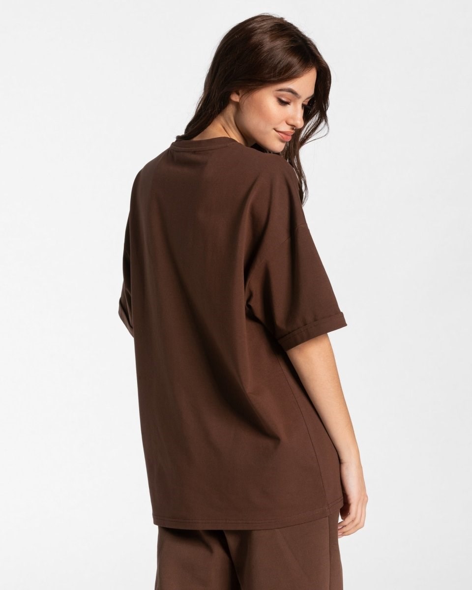 TEVEO Iconic Oversized T-Shirt Braun | DSCQ-56187
