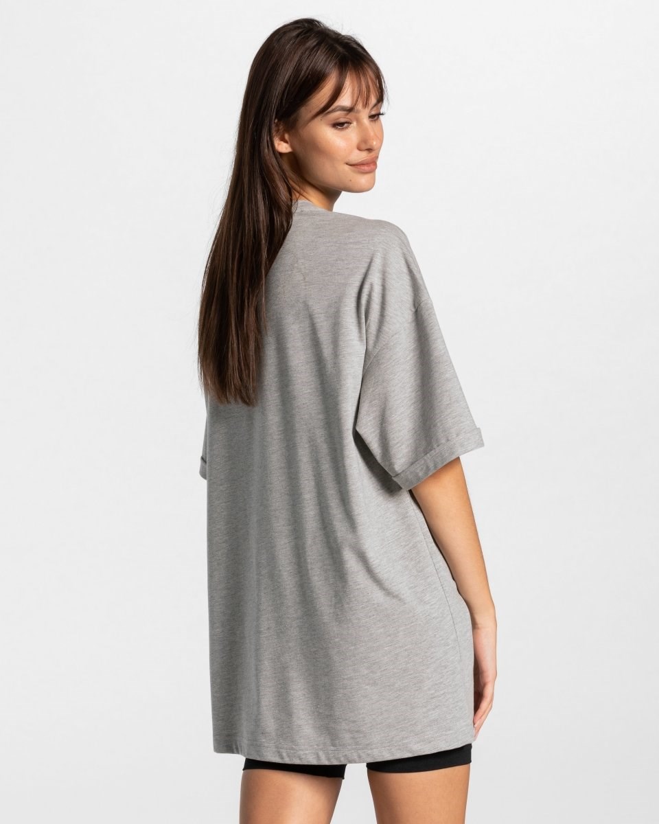 TEVEO Iconic Oversized T-Shirt Gray | IEZW-57283