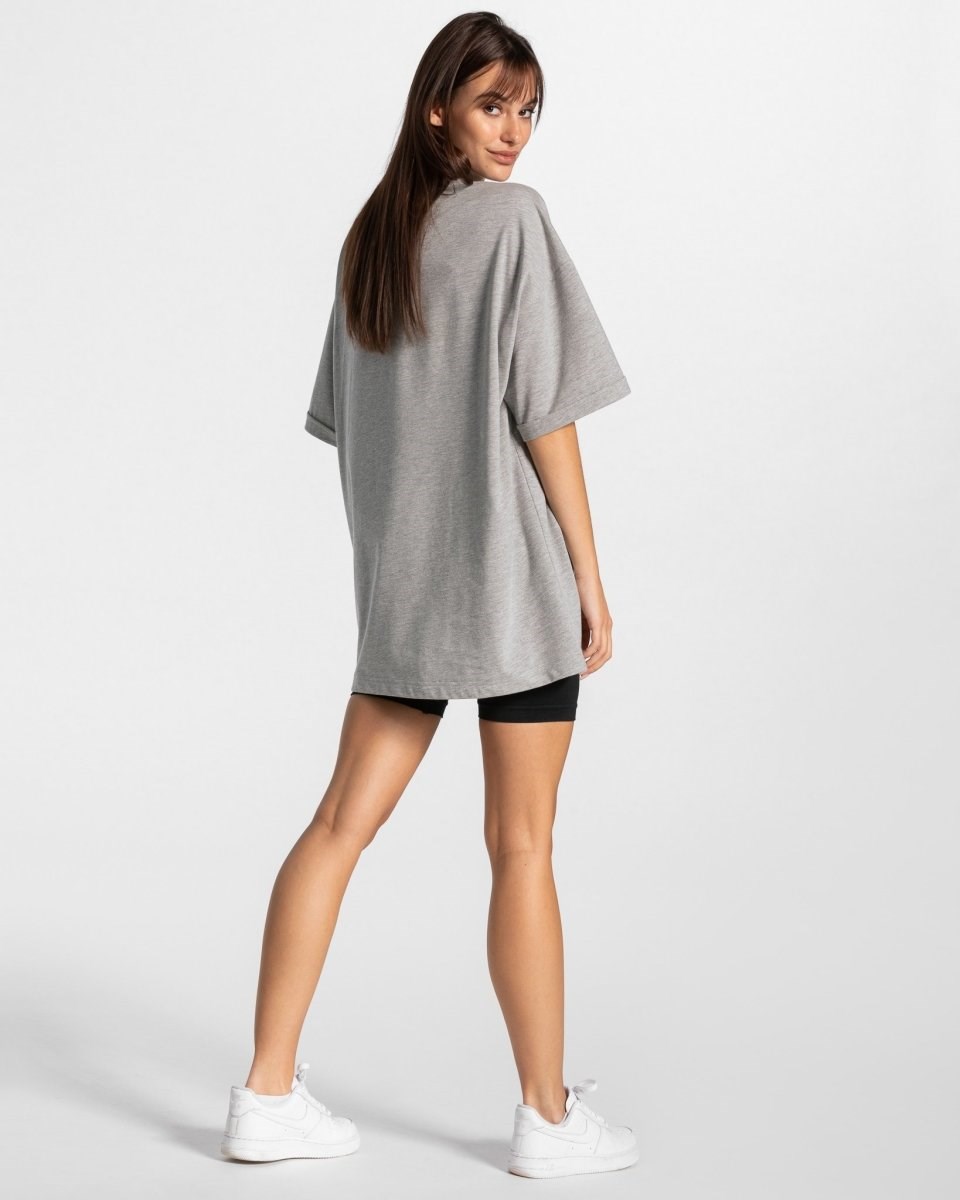 TEVEO Iconic Oversized T-Shirt Gray | IEZW-57283