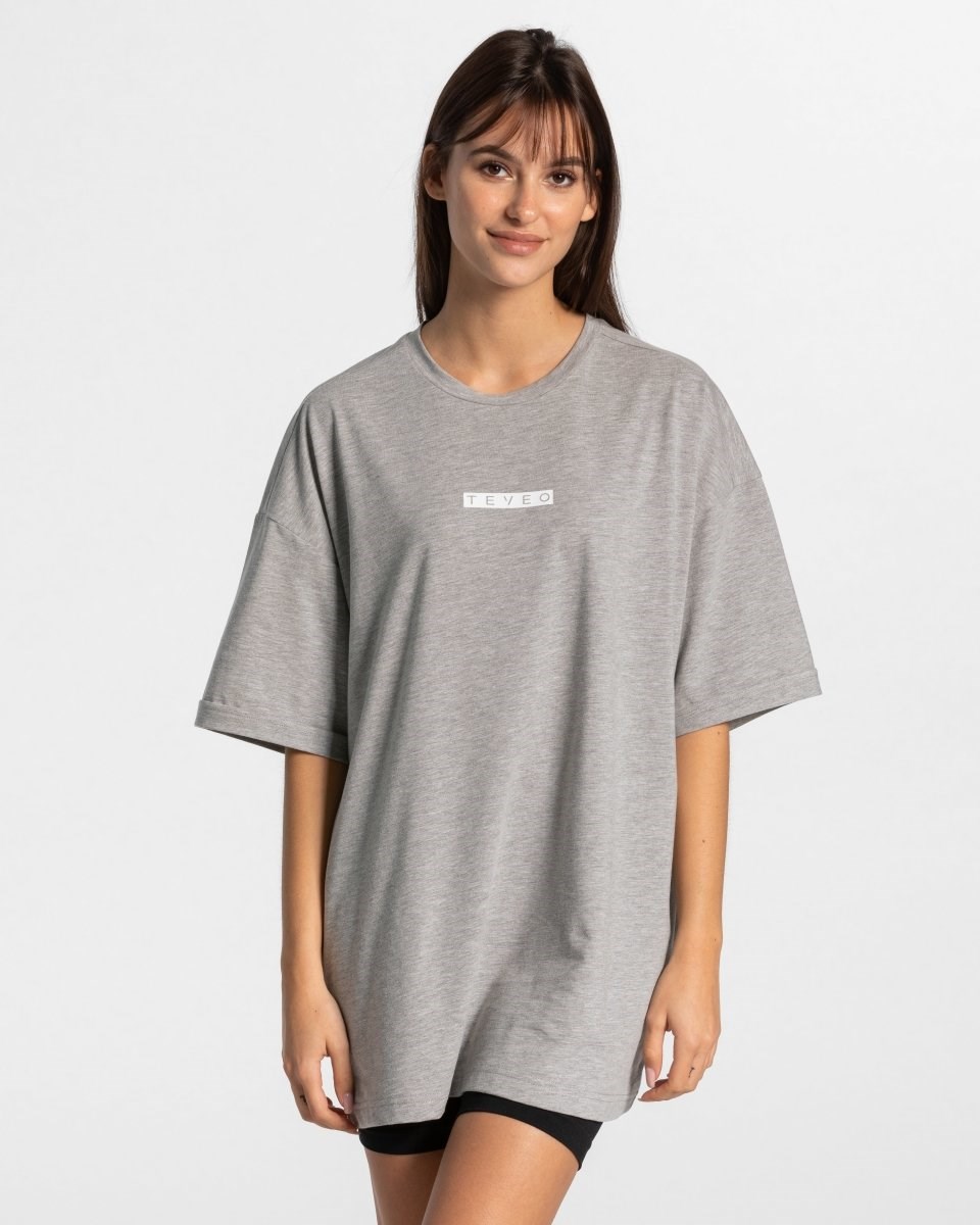 TEVEO Iconic Oversized T-Shirt Gray | IEZW-57283
