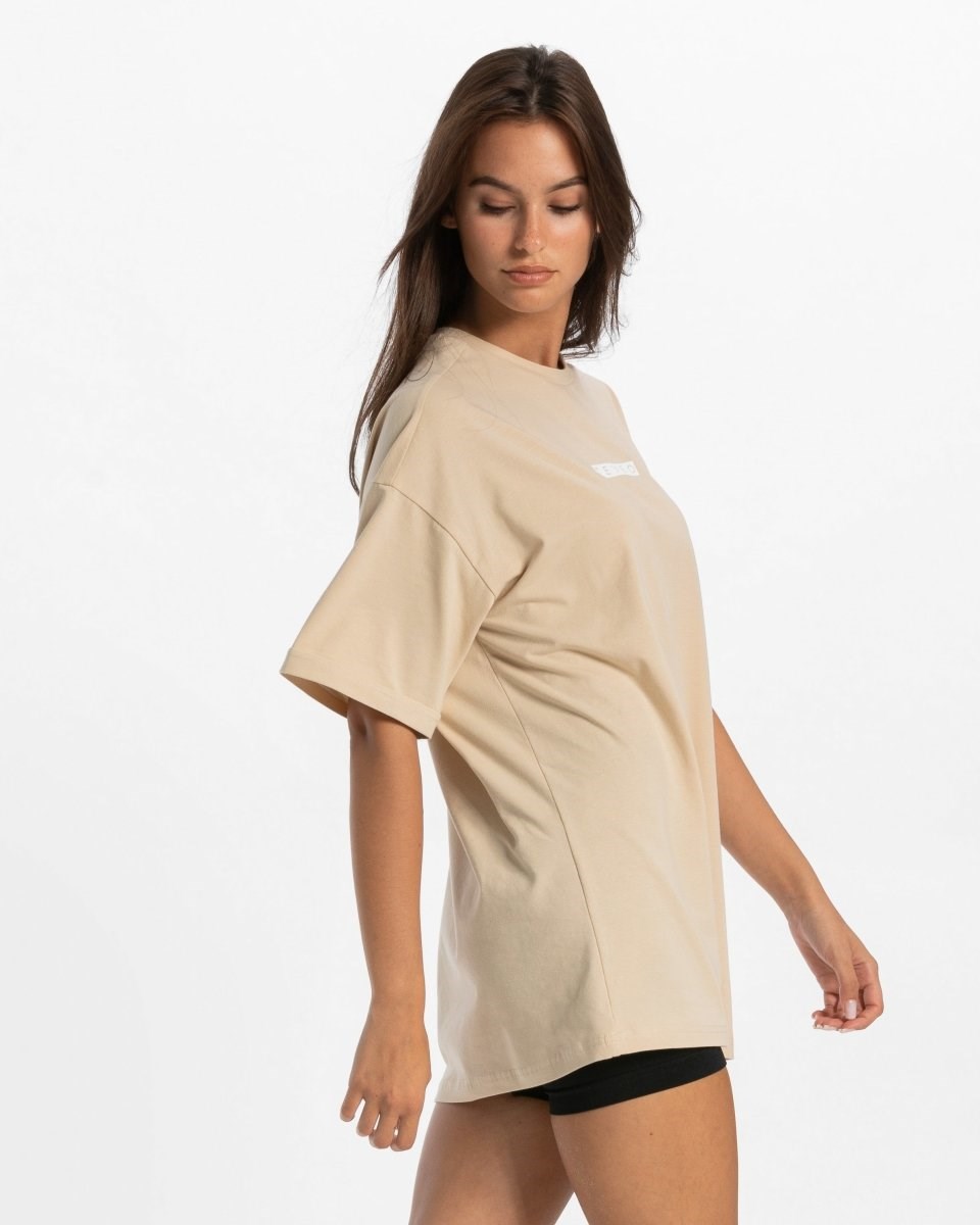TEVEO Iconic Oversized T-Shirt Nude | HKQF-41639