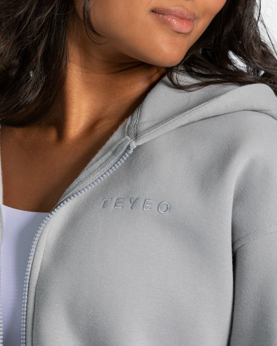 TEVEO Iconic Oversized Zip Hoodie Blankyt | HTEY-97248