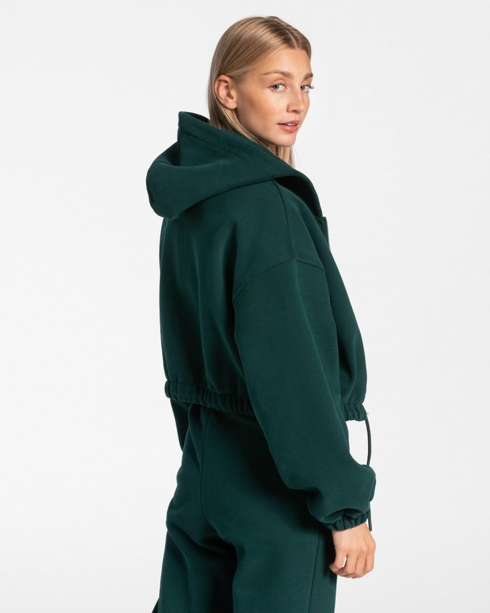 TEVEO Iconic Oversized Zip Hoodie Tmavě Zelene | CXKI-91765