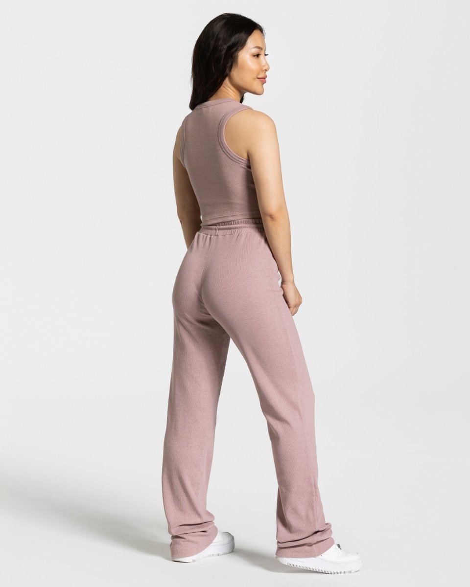 TEVEO Lounge Crop Top Růžové | ILPY-23861