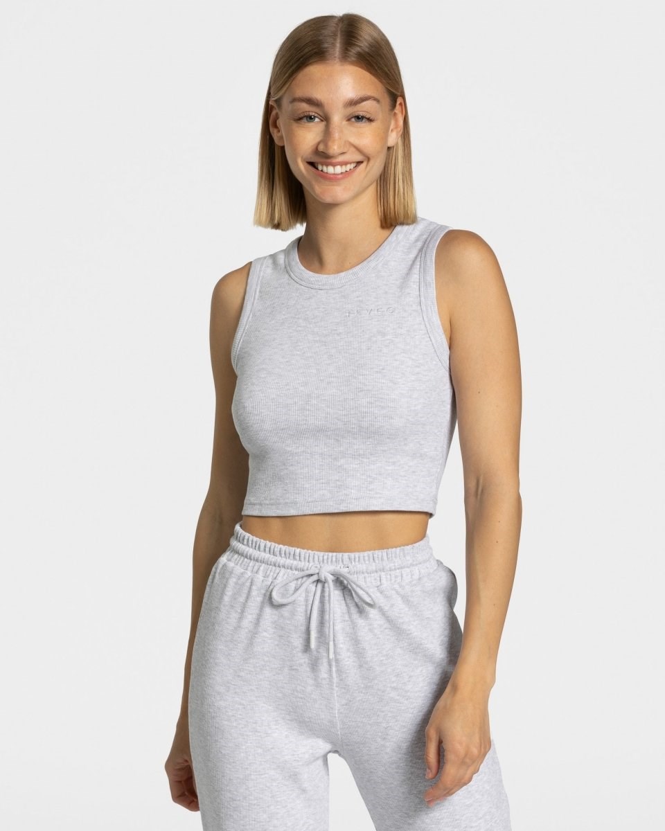 TEVEO Lounge Crop Top Světle Šedé | ILRX-48573