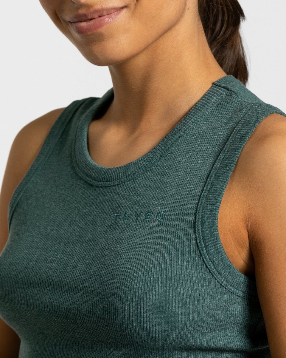 TEVEO Lounge Crop Top Tmavě Zelene | SYEN-42807
