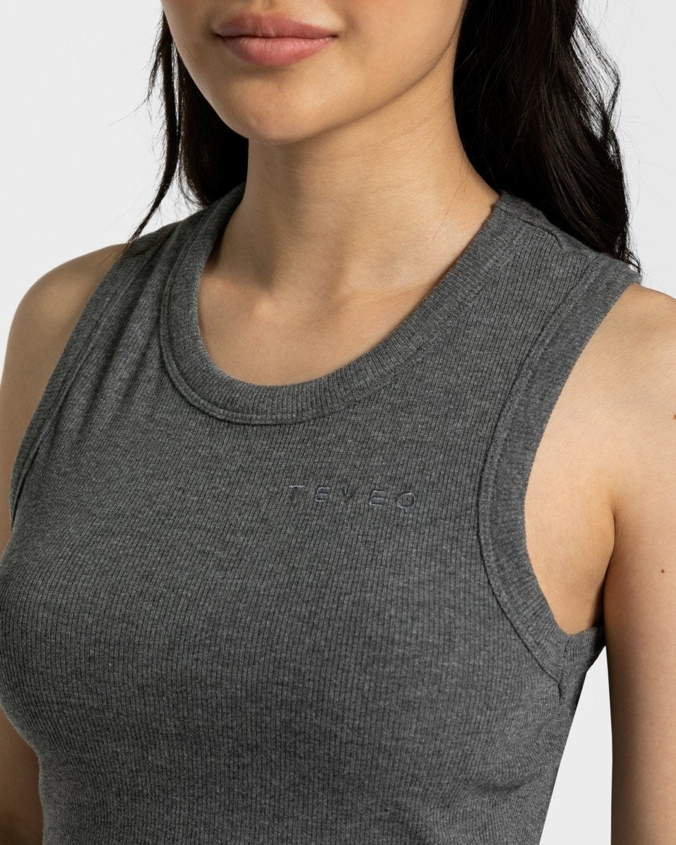 TEVEO Lounge Crop Top Tmavě Šedé | UVAH-25340