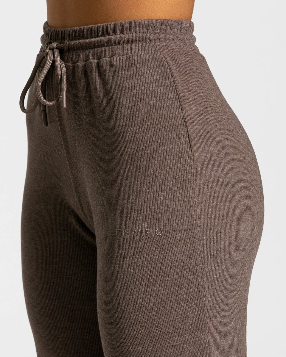 TEVEO Lounge Pants Tmavě Hnědé | MAJX-61425