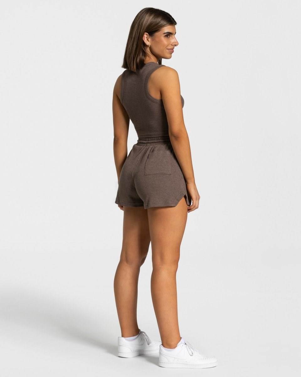 TEVEO Lounge Shorts Tmavě Hnědé | BWOU-17602