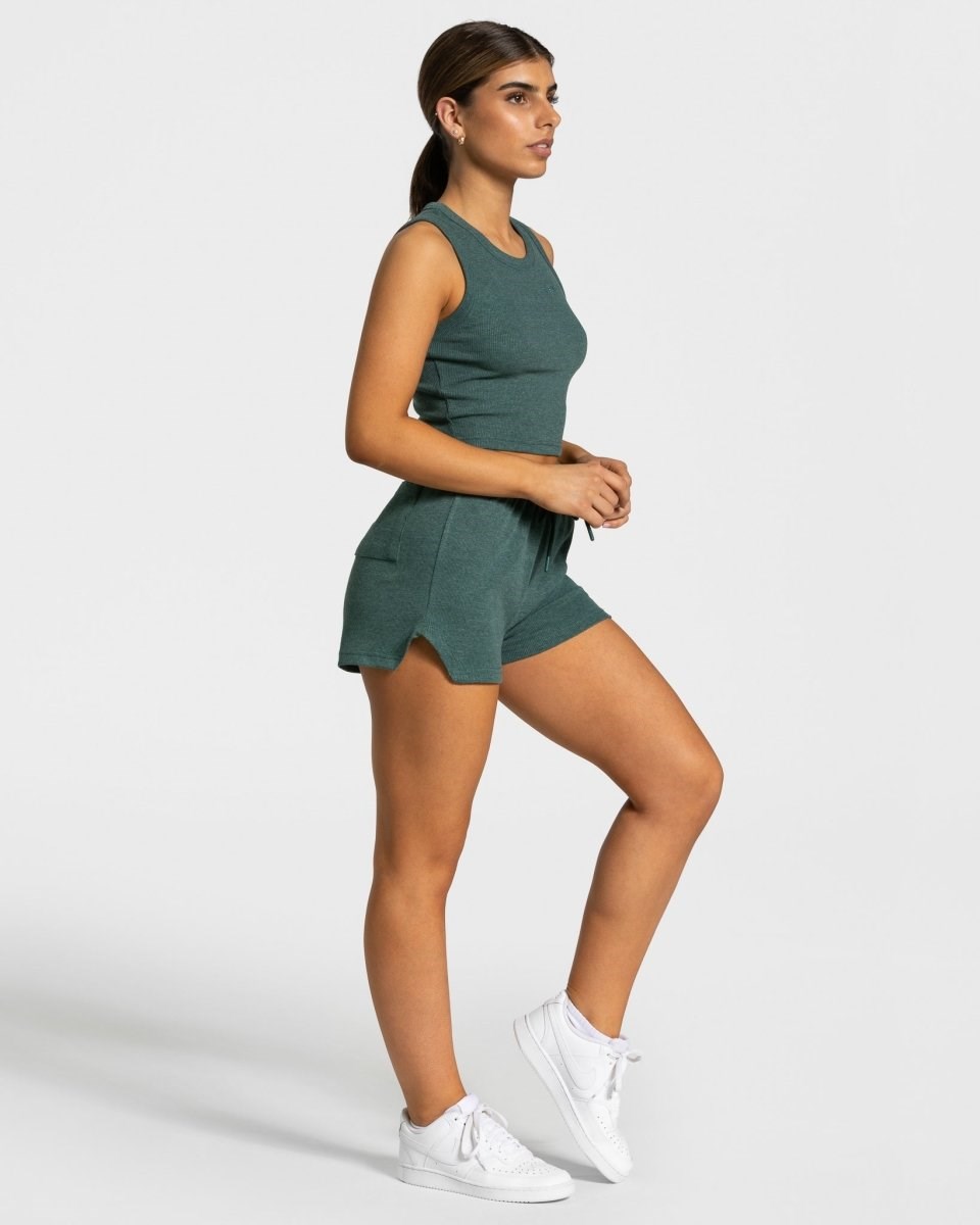 TEVEO Lounge Shorts Tmavě Zelene | ELBJ-84267