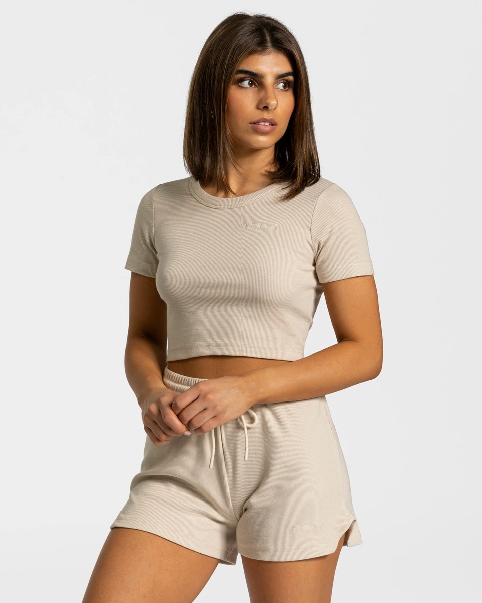 TEVEO Lounge T-Shirt Béžový | PQEU-95672